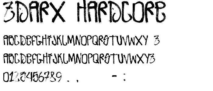 Zdarx Hardcore font